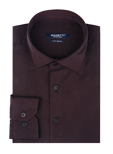 Ανδρικό Πουκάμισο Manetti casual bordeaux