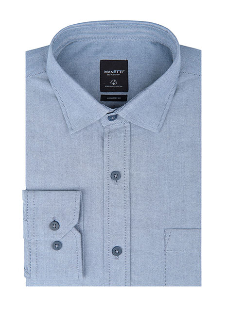 MEN'S ΠΟΥΚΑΜΙΣΟ OXFORD MANETTI FORMAL  BLUE
