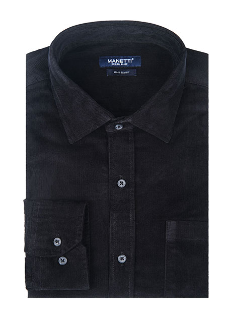 MEN'S ΠΟΥΚΑΜΙΣΟ ΚΟΤΛΕ MANETTI CASUAL  BLACK