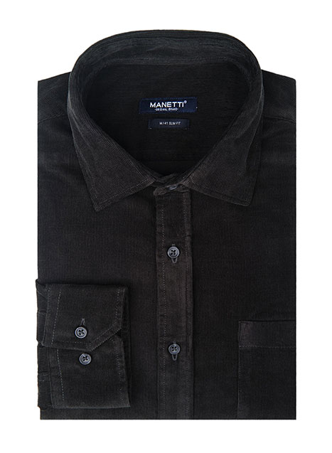 MEN'S ΠΟΥΚΑΜΙΣΟ ΚΟΤΛΕ MANETTI CASUAL  BLUISH GREY