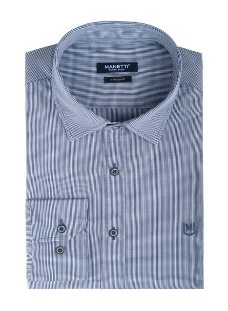 MEN'S MANETTI SHIRT CASUAL  BLUE