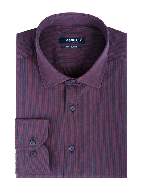 MEN'S MANETTI SHIRT CASUAL  BORDEAUX