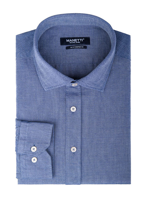 MEN'S MANETTI SHIRT CASUAL  BLUE