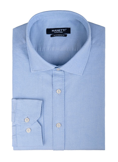 Ανδρικό Πουκάμισο Manetti casual college blue