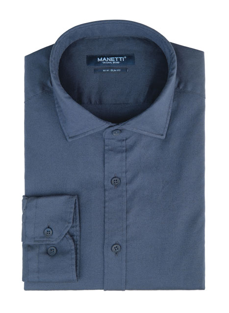 MEN'S MANETTI SHIRT CASUAL  MIDNIGHT BLUE