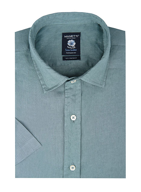 MEN'S ΛΙΝΟ ΠΟΥΚΑΜΙΣΟ MANETTI CASUAL  OCEAN MINT