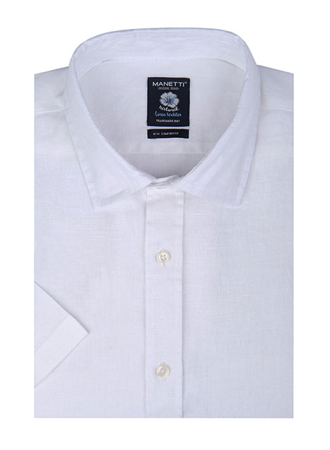 MEN'S ΛΙΝΟ ΠΟΥΚΑΜΙΣΟ MANETTI CASUAL  WHITE
