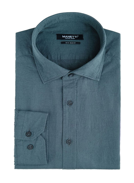 Ανδρικό Πουκάμισο Manetti casual dark mint
