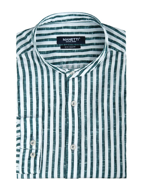Ανδρικό Πουκάμισο Manetti casual dark mint white