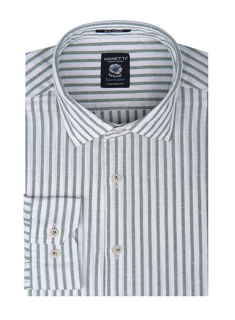 MEN'S MANETTI SHIRT FORMAL  GREEN