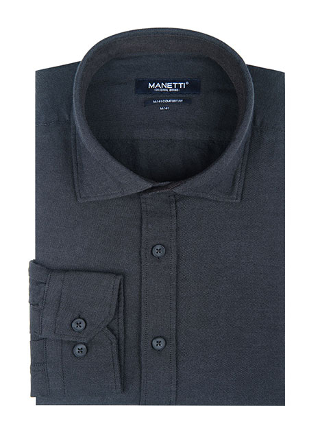 MEN'S MANETTI SHIRT FORMAL  PETROL GREY