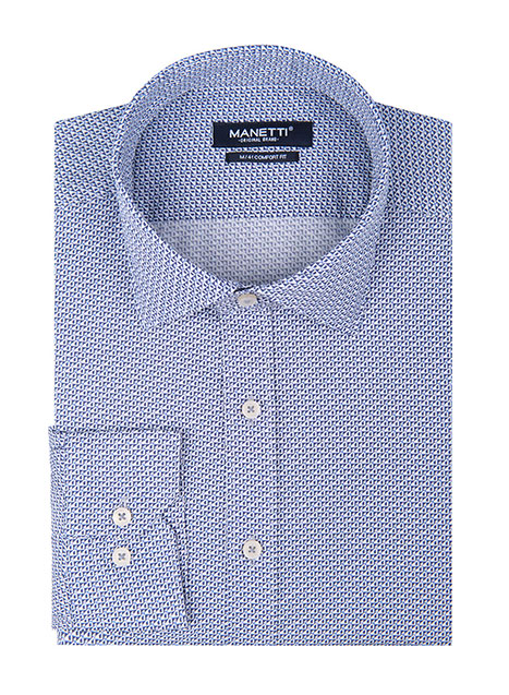 MEN'S MANETTI SHIRT CASUAL  BLUE WHITE