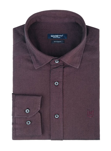 MEN'S MANETTI SHIRT CASUAL  BORDEAUX