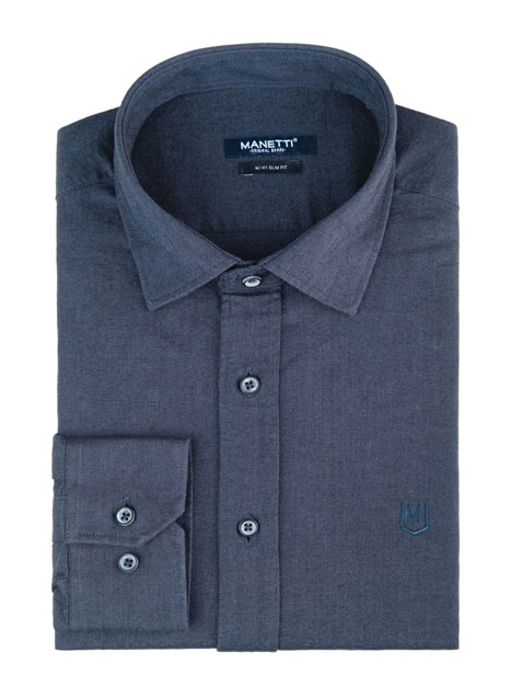 MEN'S MANETTI SHIRT CASUAL  INDIGO BLUE