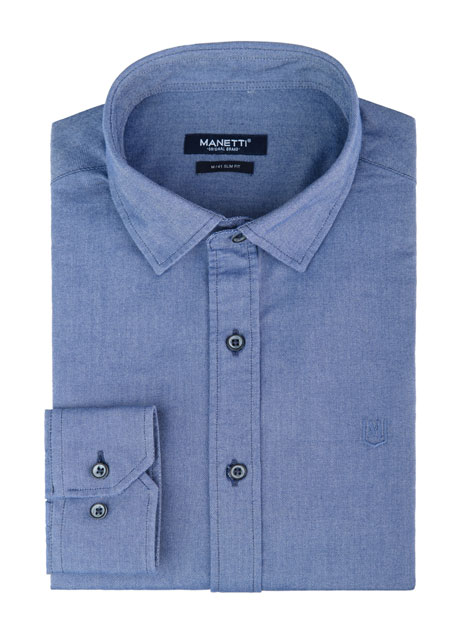 MEN'S MANETTI SHIRT CASUAL  COLLEGE BLUE
