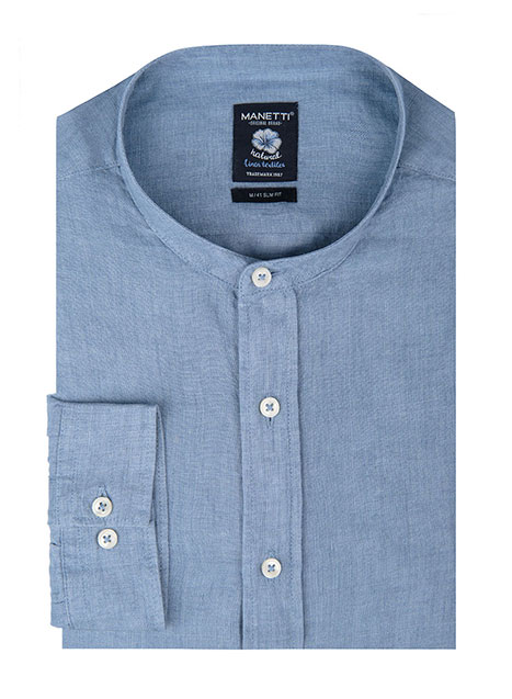 MEN'S ΛΙΝΟ DELAVEE ΠΟΥΚΑΜΙΣΟ CASUAL  LIGHT BLUE