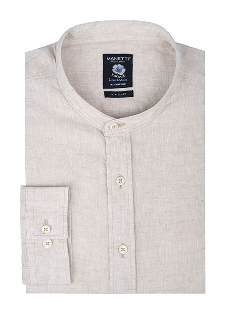 MEN'S ΛΙΝΟ DELAVEE ΠΟΥΚΑΜΙΣΟ CASUAL  LIGHT BEIGE