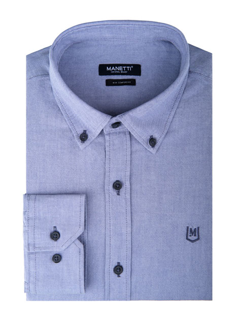 MEN'S MANETTI SHIRT CASUAL  BLUE