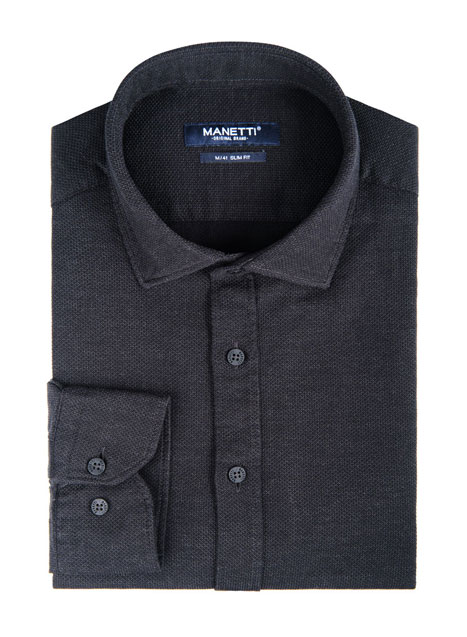 MEN'S MANETTI SHIRT CASUAL  AGED BLACK