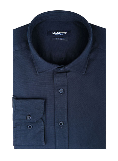 Ανδρικό Πουκάμισο Manetti casual dark blue