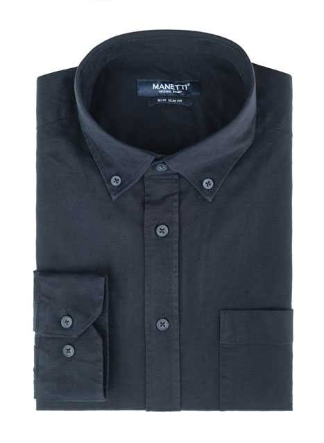 MEN'S MANETTI SHIRT CASUAL  BLACK