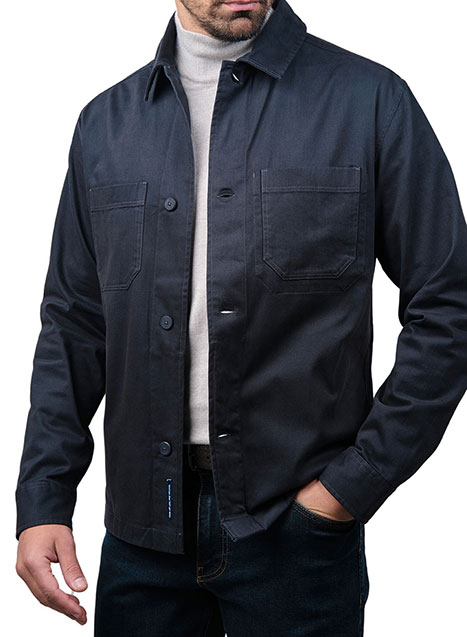 MEN'S OVERSHIRT MANETTI CASUAL  GREY BLUE