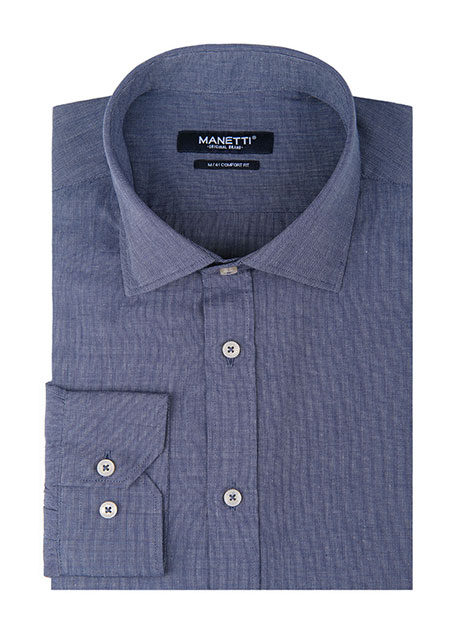 Ανδρικό Πουκάμισο Manetti casual dark blue