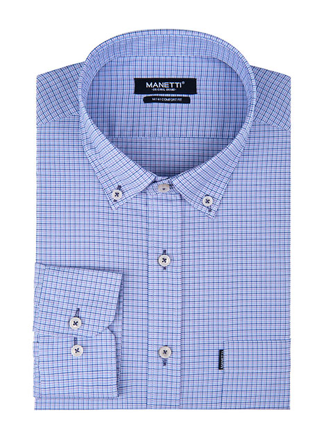 MEN'S MANETTI SHIRT CASUAL  SKYBLUE-PINK
