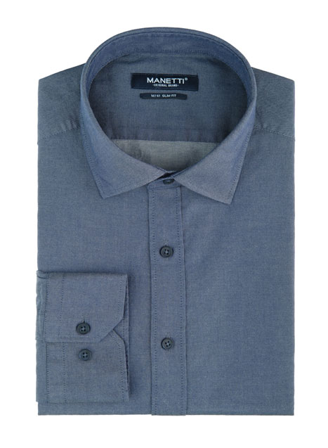 MEN'S MANETTI SHIRT CASUAL  INDIGO BLUE