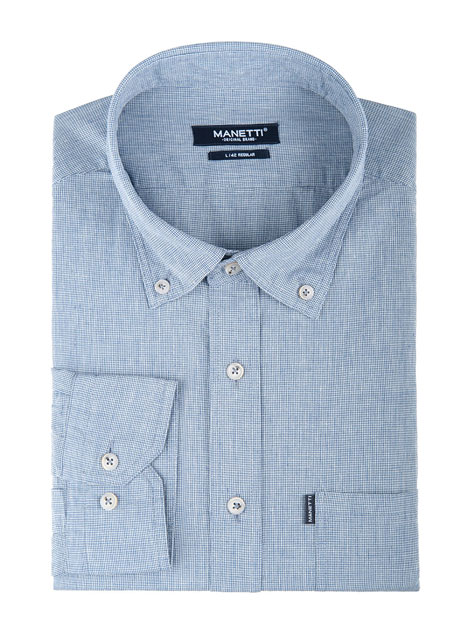 MEN'S MANETTI SHIRT CASUAL  BLUE