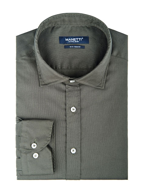 MEN'S MANETTI SHIRT CASUAL  KHAKI GREEN