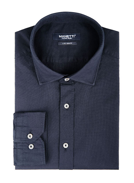 MEN'S MANETTI SHIRT CASUAL  BLUE
