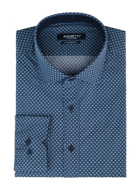 MEN'S MANETTI SHIRT CASUAL  BLUE LIGHT BLUE