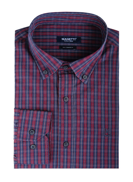 MEN'S MANETTI SHIRT CASUAL  BLUE RED