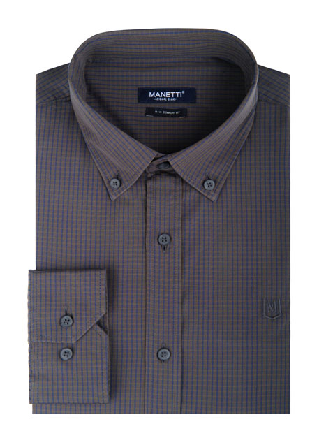 MEN'S MANETTI SHIRT CASUAL  GREEN BLUE