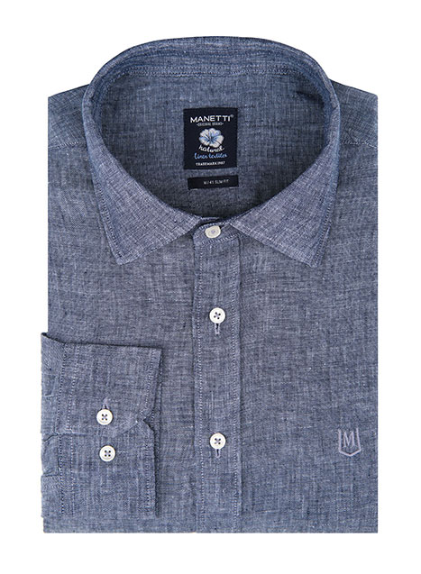 Ανδρικό Πουκάμισο Manetti casual blue
