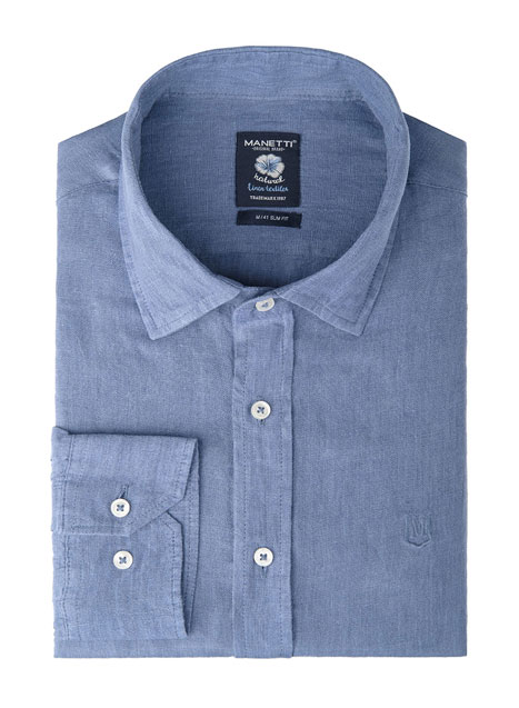 Ανδρικό Πουκάμισο Manetti casual indigo