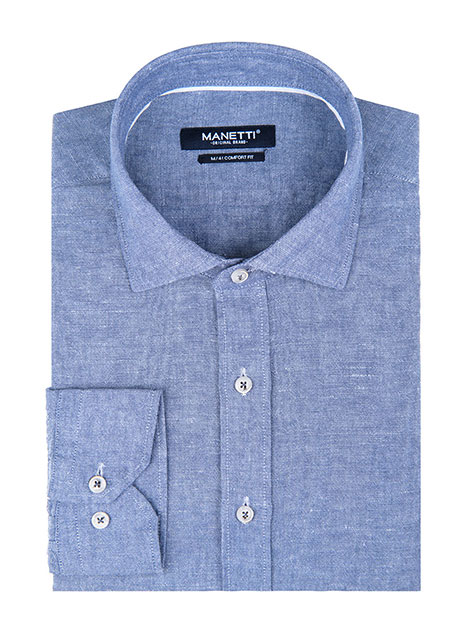 Ανδρικό Πουκάμισο Manetti casual blue