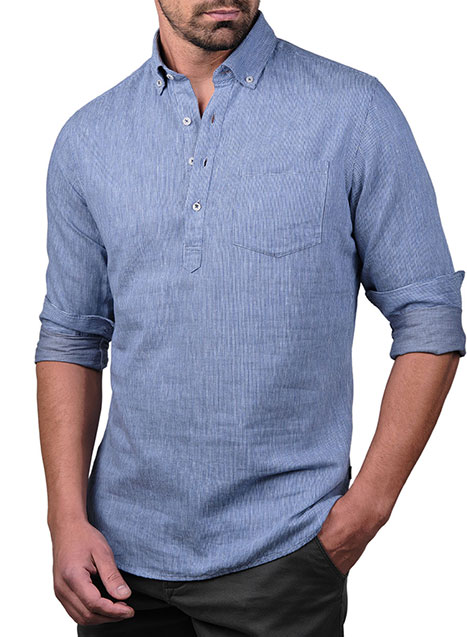 Ανδρικό Πουκάμισο blouzon Manetti casual light blue