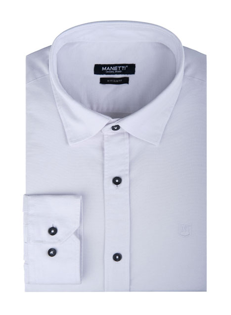 MEN'S MANETTI SHIRT CASUAL  WHITE