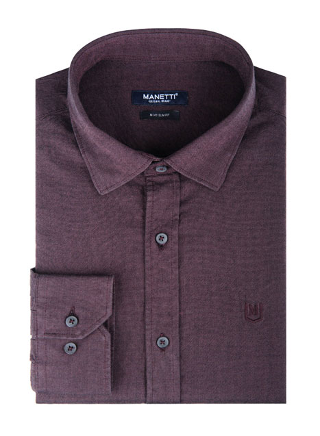 MEN'S MANETTI SHIRT CASUAL  BORDEAUX