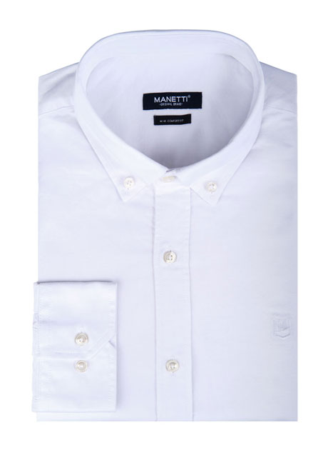 MEN'S MANETTI SHIRT CASUAL  WHITE