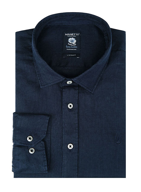 Ανδρικό Πουκάμισο Manetti casual blue