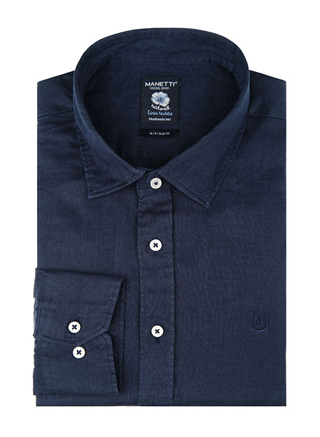 Ανδρικό Πουκάμισο Manetti casual blue