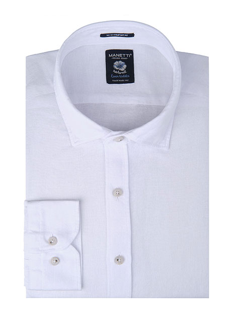 Ανδρικό Πουκάμισο Manetti casual white