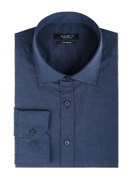 MEN'S MANETTI SHIRT CASUAL  DENIM BLUE