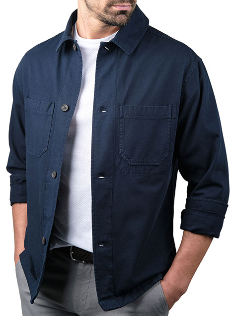 Ανδρικό Overshirt Manetti casual blue