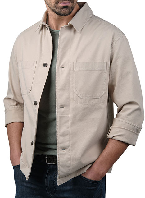 Ανδρικό Overshirt Manetti casual beige