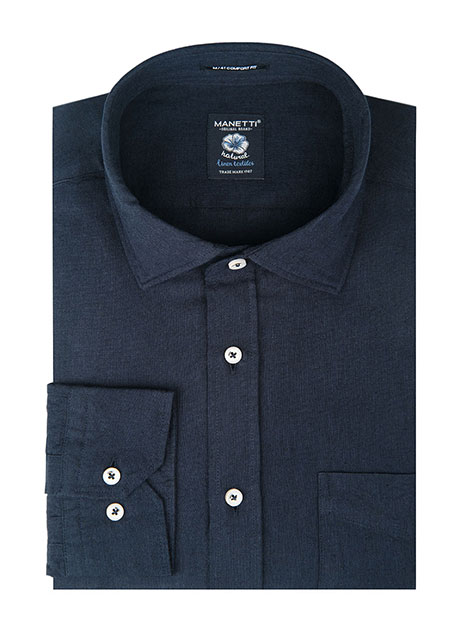 MEN'S MANETTI SHIRT FORMAL  BLUE