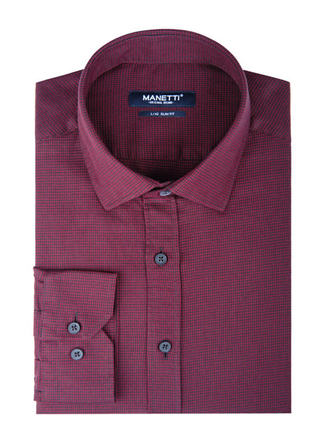 MEN'S MANETTI SHIRT CASUAL  RED BLACK